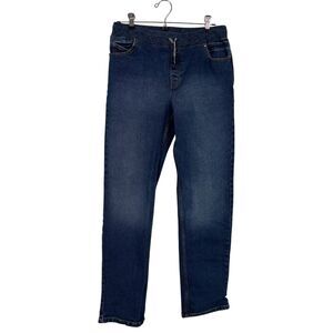Lands’ End Boys Stretch Blue Pull On Denim Jeans Size XL 14-16
